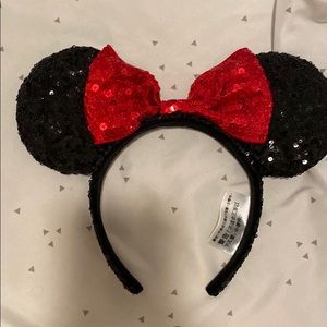 Black and red sequin Minnie ears